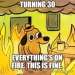 this-is-fine-turning-30-birthday-meme